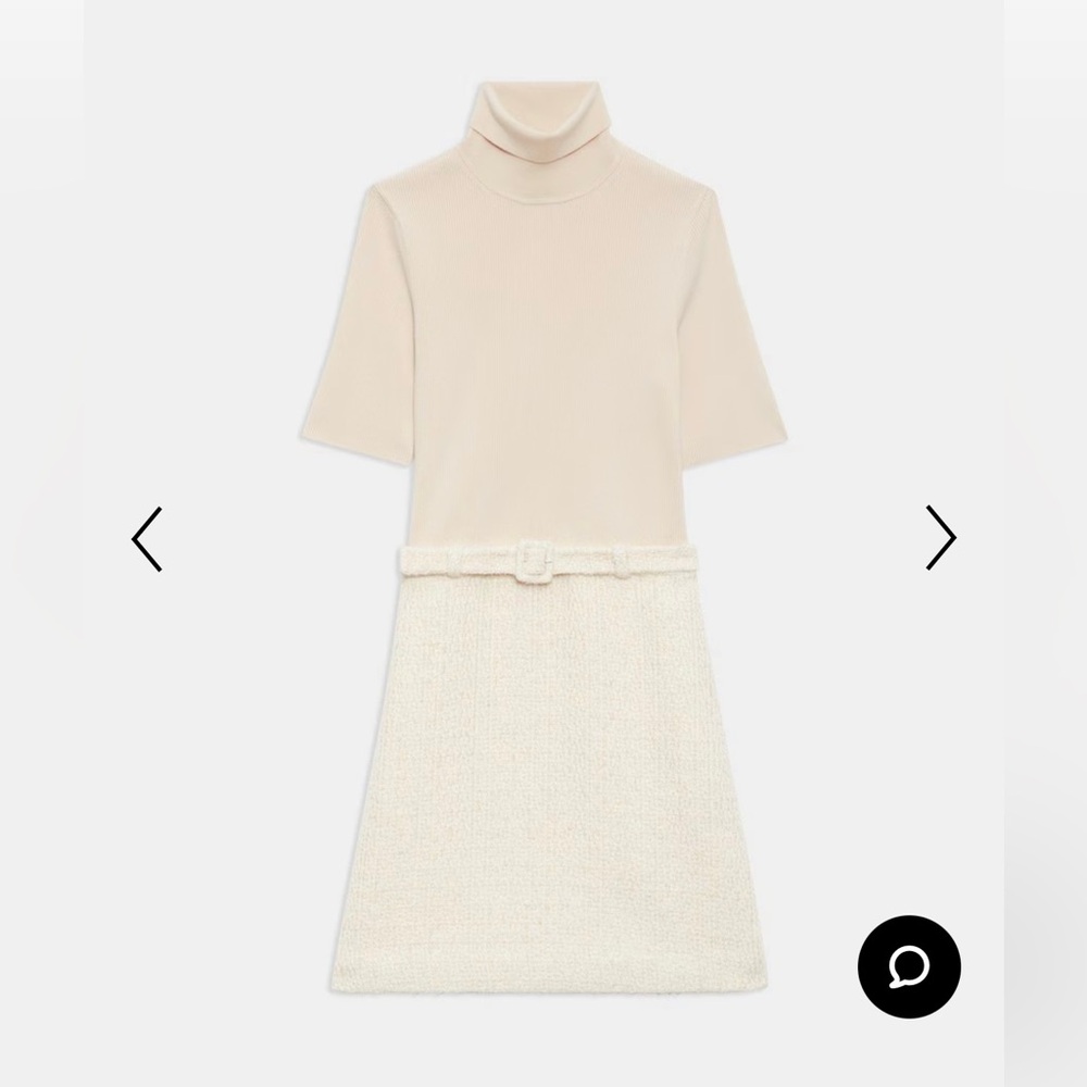 THEORY Knit Combo Dress in Tweed - M